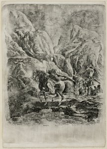 Dağlarda Doğulu Binici by Rodolphe Bresdin