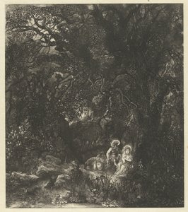 Mısır'a Uçuşta Dinlenme by Rodolphe Bresdin