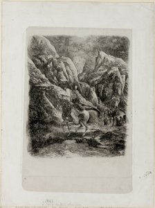 Dağlarda Binici by Rodolphe Bresdin