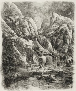 Dağlarda Binici by Rodolphe Bresdin