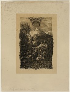 Kelebek ve Gölet by Rodolphe Bresdin
