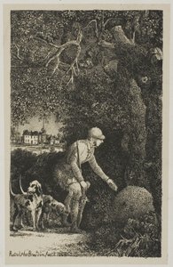 Diplomat ve Karınca Yuvası, Hippolyte de Thierry-Faletans tarafından Masallar ve Masallar için İllüstrasyon by Rodolphe Bresdin
