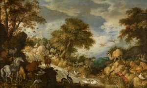 Orpheus ve Hayvanlar (tuval üzerine yağlıboya) by Roelandt Jacobsz. Savery