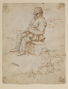 Oturan iki figür (ters) by Roelandt Jacobsz. Savery