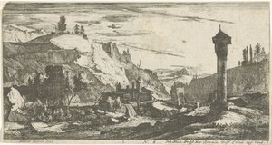 Sütunlu dağlık manzara Tirol manzaraları (dizi başlığı) by Roelant Roghman