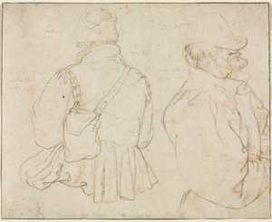 Yarım Boyda İki Bohem Köylü, c. 1605-1610. by Roelant Savery