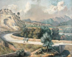 İtalyan Manzarası, c.1922-25 (tuval üzerine yağlı boya) by Roger Eliot Fry