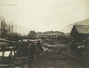 İniş Yeri, Demiryolu Mağazaları, Balaklava, 1855. by Roger Fenton