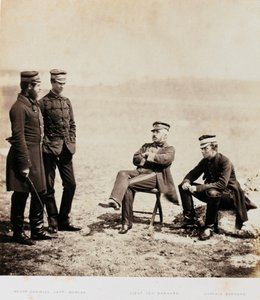 Tümgeneral Henry William Barnard ve Staff, 1855 Kırım Savaşı ile ilgili 52 fotoğraftan oluşan bir albümden by Roger Fenton