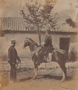 Ömer Paşa ve İngiliz irtibat subayı Albay Lintorn Simmons, 1855 by Roger Fenton