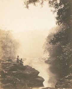 İskele ve Havuz, Yolun Altında, 1854. by Roger Fenton