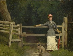 Kapıdaki Kadın ve Köpek, 1875 dolayları?-80 by Roger Joseph Jourdain