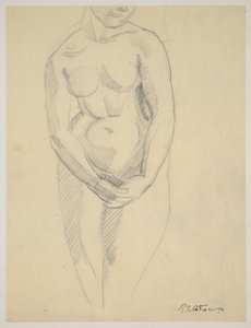 Elleri çapraz olan çıplak by Roger de La Fresnaye