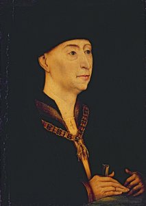 İyi Philip (1396-1467) Burgonya Dükü (1419-67) (panelde yağlı boya)