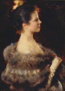 Abiye elbiseli kadın by Romà Ribera