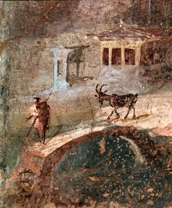 keçisi olan bir adam (fresk by Roman