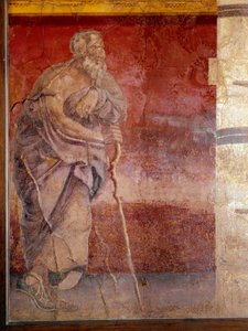 Bir filozof, detay (fresk by Roman