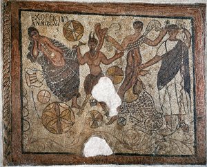 Dionysos ve Ariadne - Mozaik, 4. yüzyıl by Roman