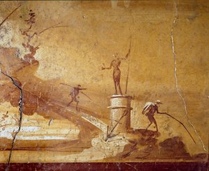 Balık tutma sahnesi MÖ 1. yüzyıl Herculaneum