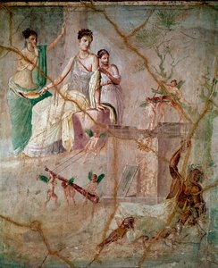 Herakles ve Omphale (herkül ve Omphale) Pompeii