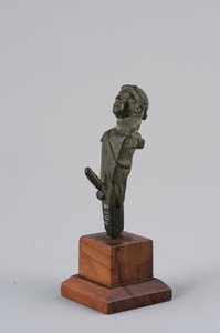 Erect Fallus ile Herm (bronz)
