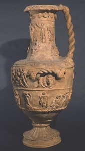 Kabartma ile süslenmiş Hydra, Falierii (kil)