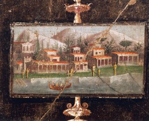 Tabloda duvar resminde peyzaj ve mimari, Marco Lucrezio Fronto