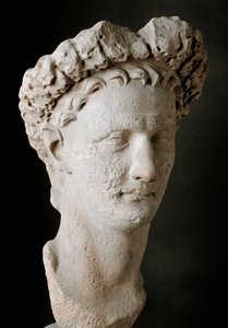 Roma İmparatoru Domitian'ın mermer başı (Titus Flavius Domitian) (MS 51-96) Roma, Museo Nazionale Romano - Domitian Başkanı (Titus Flavius Domitian) (MS 51-96). Mermer. Ulusal Roma Müzesi, Roma, İtalya by Roman