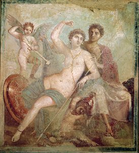 Mars ve Venüs Evi'nden Mars ve Venüs (Casa de Marte e Venere) Pompeii (duvar resmi) by Roman