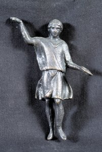 Offrande heykelciği ve bronz, col. özel, 2. yüzyıl. Muhtemelen Mars tapınağındaki hacılar tarafından. by Roman