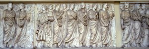 Rahipler Alayı, Ara Pacis'in kuzey duvarı (mermer)