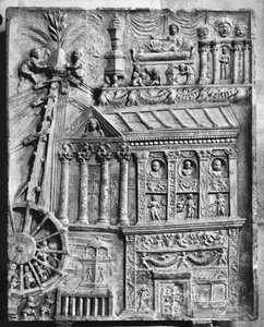 Bir vinci betimleyen kabartma, MS 01. yüzyıl sonu (taş) (s/b fotoğraf) by Roman
