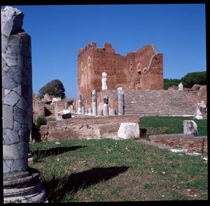 Roma sanatı: başkentin kalıntılarının görünümü, Ostia arkeolojik alanı by Roman