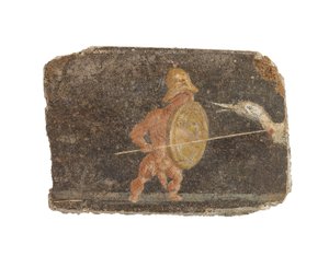 Roma duvar resmi parçası, 1.-2. yüzyıl (fresk) by Roman