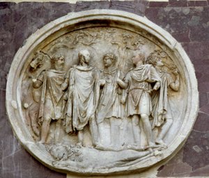 Konstantin Kemeri'nden Hadrian'ı tasvir eden Roundel (mermer)