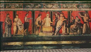 Gizemler Salonu, Pompeii, 79AD (duvar resmi) by Roman