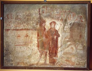 Çalıştay işareti ve seçim duyuruları, Pompeii, İtalya MS 70-79 (fresk) by Roman