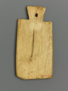 Yunanca Yazılı Mumya Künyesi (ahşap ve pigment) by Roman Period Egyptian