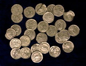 Batı Roma İmparatoru Flavius Honorius (384-423) ve Doğu Roma İmparatoru Flavius Arcadius (377/378-408) dönemine ait 28 sikke, 4. ve 5. yüzyıl (madeni para) by Roman Roman