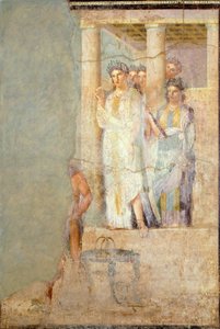 Pompeii'deki Caecilius Iucundus Evi'nden Boğa burcundaki Iphigenia'yı tasvir eden fresk by Roman Roman