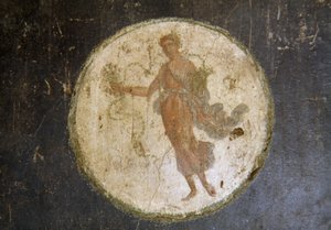 Madalyonlu fresk, sağ kanat Vettii Evi, Pompeii (UNESCO Dünya Mirası Listesi) by Roman Roman