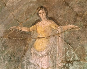 İtalya, Campania Bölgesi, Napoli Eyaleti, Pompei, Rahip Amandus'un Evi, Andromeda'yı tasvir eden fresk by Roman Roman
