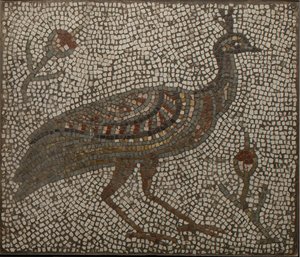 Tavus Kuşu ve Çiçeklerle Mozaik, 3-4. yüzyıl (mozaik) by Roman Roman