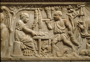 Bir kron üreticisinin temsili (kabartma) by Roman Roman