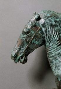 Roma sanatı: “” Dört nala koşan at” “Detay. Cerro al Calvario