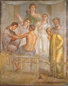 Roma uygarlığı. Admetus ve Alcestis, Ercolano Bazilikası'ndan fresk by Roman Roman