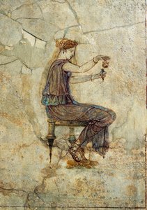 Roma uygarlığı, Pompeii'den parfüm döken kızı tasvir eden fresk
