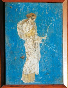 Pompei, İtalya'dan Diana'yı tasvir eden Roma freski by Roman Roman