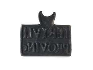 Ürün veya mülkün damgalanması için kullanılan Roma damgası, Cramond, Midlothian, MS 140-211