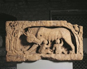Romulus ve Remus (kireçtaşı) by Roman Roman